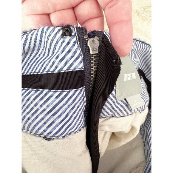 ANTHROPOLOGIE Maeve Womens Skirt Blue White Plaid Wool sz(0) - Picture 6 of 8